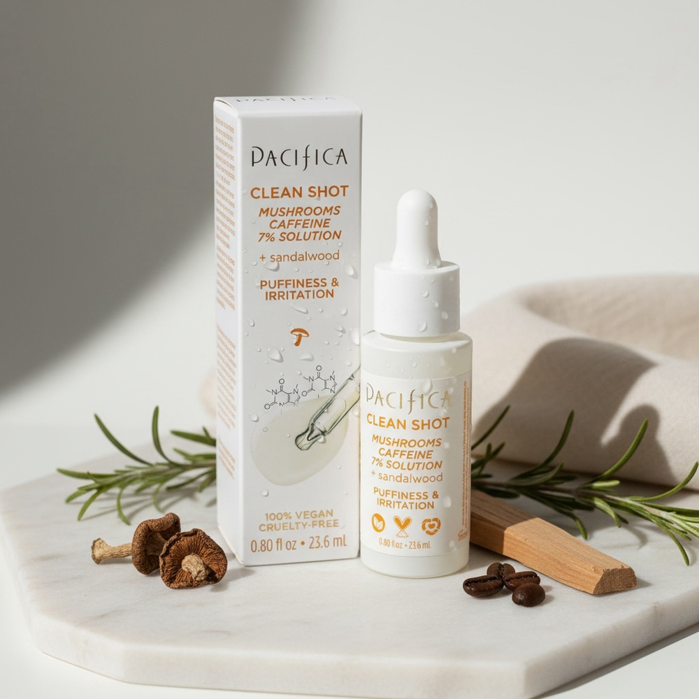 Pacifica Clean Shot Mushroom Caffeine 7% Serum 0.8 oz New In Box